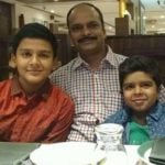Divyansh Dwivedi with father and brother