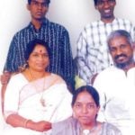 Ilaiyaraaja With His Wife Jeeva (L), Sons Yuvan Shankar, and Karthik Raja (Standing), Daughter Bhavatharini (Sitting Front)