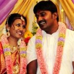 Karunakaran with his wife Thendral