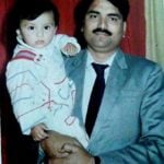 Lekha Prajapati (Childhood) with her father Jugal Prajapati