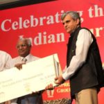 Palagummi Sainath Receiving Ramnath Goenka Award