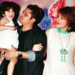 Udita Goswami with her husband and daughter