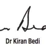 Signature of Kiran Bedi 