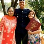 Captain Kapil Kundu with his mother and sister
