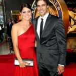 Mitchell Johnson with his wife Jessica Bratich