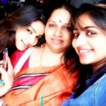 Nithya Ram with her mother and sister