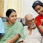 Ravichandran Ashwin with his parents and grandfather