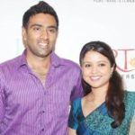 Ravichandran Ashwin with his wife