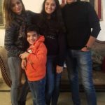 Shahana Verma with her husband and children