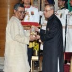 Swapan Dasgupta Receiving Padma Bhushan