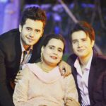 Zaan Khan with his brother and mother