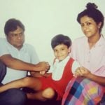 Alekh Sangal with his parents- Childhood Picture