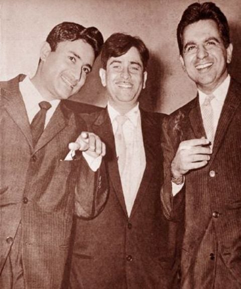 Dilip Kumar With Dev Anand And Raj Kapoor