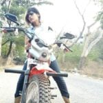 Gayathri gupta riding bike