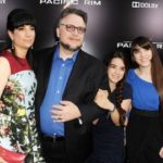 Guillermo del Toro with his Ex-wife and daughters
