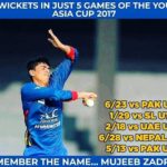 Mujeeb Zadran record of 20 wickets in 2017 ACC Under-19 Asia Cup