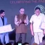 Preeti Choudhry Receiving Ramnath Goenka Award