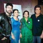 Raj Babbar with his wife, son (Arya), and daughter