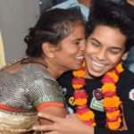 Ritik Diwakar with his mother