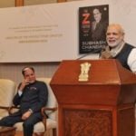 Subhash Chandra With Narendra Modi At Launch Of His Book
