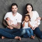 Daniel Weber with his wife and children