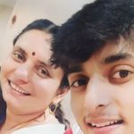 Vidit Sharma with his mother