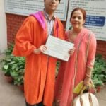 Atul Prakash with his mother