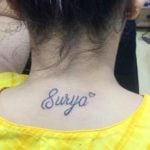 Devisha Shetty neck tattoo