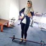 Farha Fatima Khan doing workout