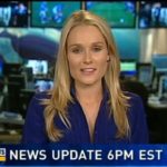 Lee Watson during her TV show Fox Sports News