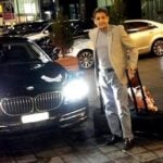 Mukesh Hariawala with his BMW car