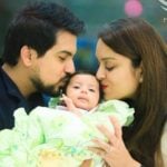 Pushkar Jog with his wife and daughter