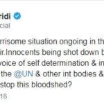 Shahid Afridi tweet on Kashmir issue