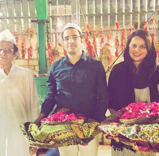 Tina Dabi and Athar Aamir Khan at Ajmer Dargah