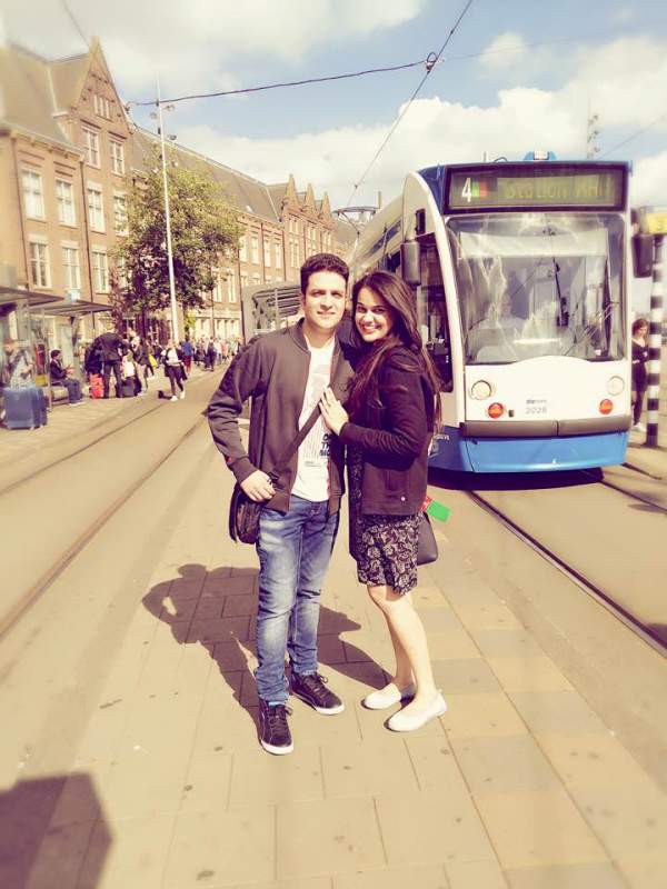 Tina Dabi and Athar Aamir Khan in Amsterdam