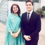 Tina Dabi with her husband Athar Aamir Khan