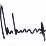 Signature of Muttiah Muralitharan