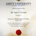 Ajay Piramal - Doctor of Philosophy