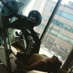 Avdeep Sidhu working out at gym