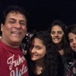 Rajendra Chawla with his wife and daughters