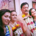 Shakti Singh with his wife and daughters
