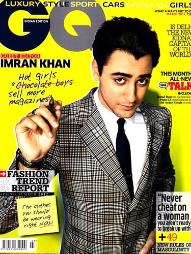 Imran Khan featured on GQ magazine cover