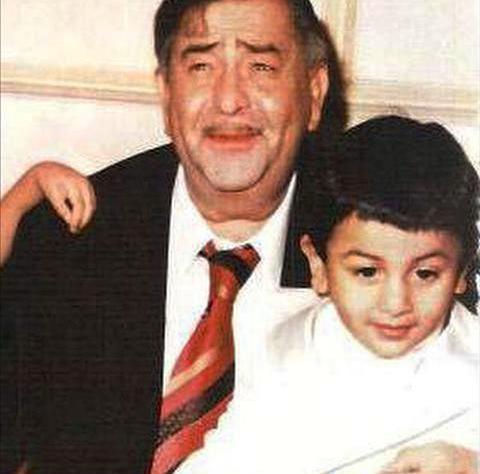 Ranbir Kapoor's childhood photo with Raj Kapoor