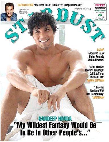 Randeep Hooda featured on the cover of Stardust magazine