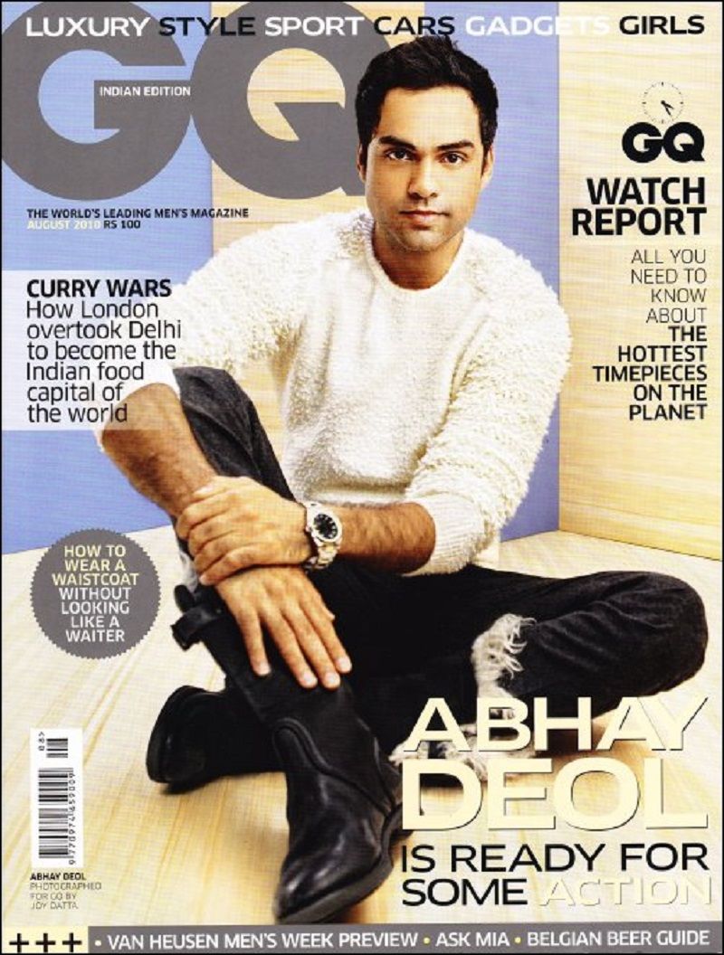 Abhay Deol on the cover of a magazine