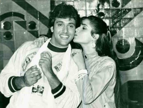 An old photo of Govinda and Neelam