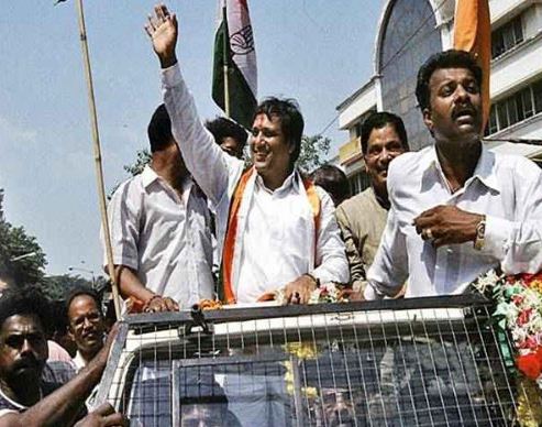 Govinda in a political rally