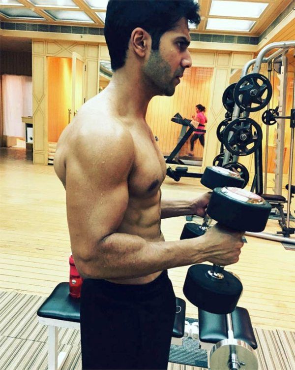 Varun Dhawan's Workout in Gym