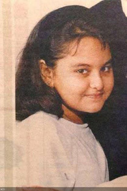 A childhood picture of Sonakshi Sinha