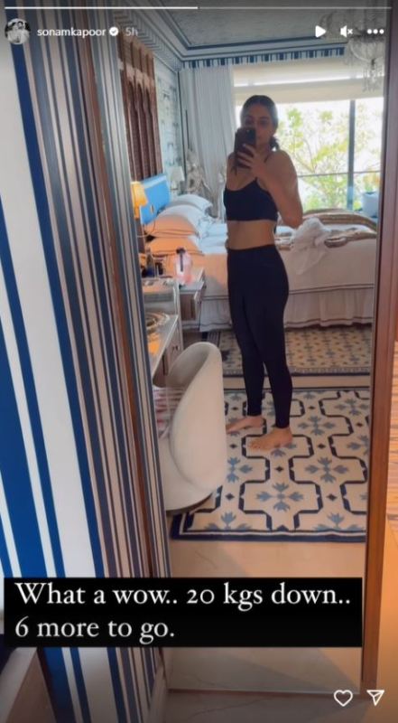 Sonam Kapoor's Instagram story about her weightloss journey